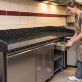 Pizzawerkbank PREMIUM - 2000x800mm - met granieten werkblad - met 3 deuren