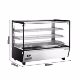 Vitrina caliente de mesa - 160 litros