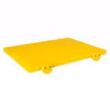 Tábua de corte antiderrapante - 250x400mm - Espessura: 20mm - Conforme HACCP - Polietileno de alta densidade (HDPE) - Amarelo