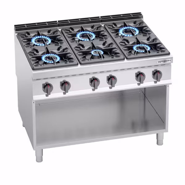 Fourneau à gaz – 53,5 kW – 6 brûleurs