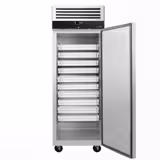 Bakery Fridge Stainless steel PREMIUM - EN 600x800mm - 612L - with 1 door - Black - On castors
