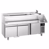 Bar-Cocktail-Getränkekühltisch - 1600mm - 235 Liter - 1 Tür, 2 Schubladen & 230V Steckdose