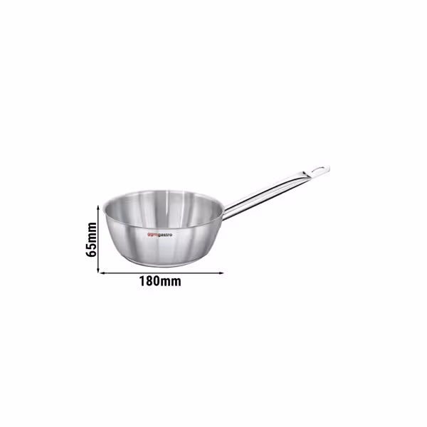 Conical Sauté Pan - Stainless Steel - 1L - Ø 180mm - Height: 65mm - Induction Compatible