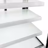 Vitrine à pâtisserie réfrigérée - 508L - 900mm - Double vitrage - avec 4 étagères en verre - portes coulissantes vitrées arrière - Noir
