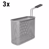 Set di cestelli cuocipasta - 250x105x200mm - acciaio inox AISI-304 | spigoli arrotondati | resistenti al calore - per cuocipasta - compatibile con ENB663P & ENB669P - senza tappo in teflon