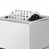 Rullo per burro in acciaio inox - riscaldato - spalmaburro per pane - 500W - GN 1/6 - Profondità: 100mm