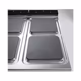 Cucina elettrica professionale - Lorenzo 900 - 800x900x965mm - 14,0 kW - 4 piastre quadrate - forno elettrico statico - 7,5 kW