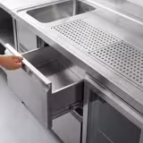 Biertheke Premium PLUS - 1550x700mm - 1 Glastür & 2 Schubladen