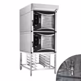 (2 piezas) Horno eléctrico de aire caliente - 5x EN 600 x 400 cm - incl. Campana y base