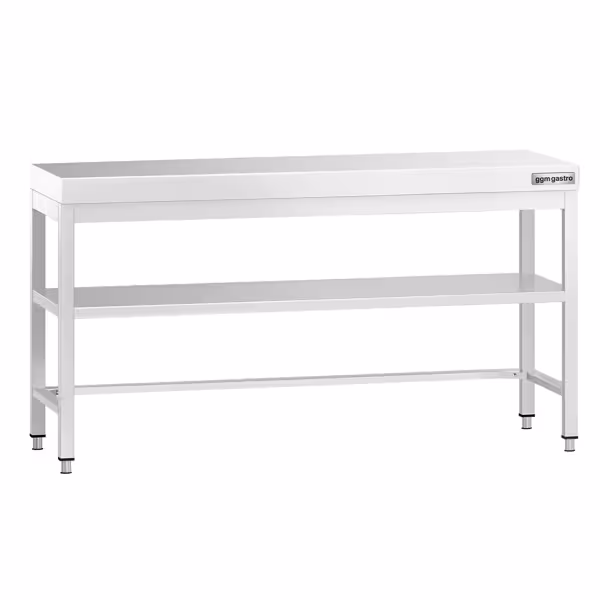 Työpöytä ruostumattomasta teräksestä PREMIUM - 1800x700mm - jalustan ja tukien kanssa