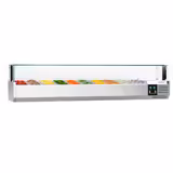 Kühlaufsatzvitrine PREMIUM mit LED-Licht - 2000x335mm - 10x GN 1/4