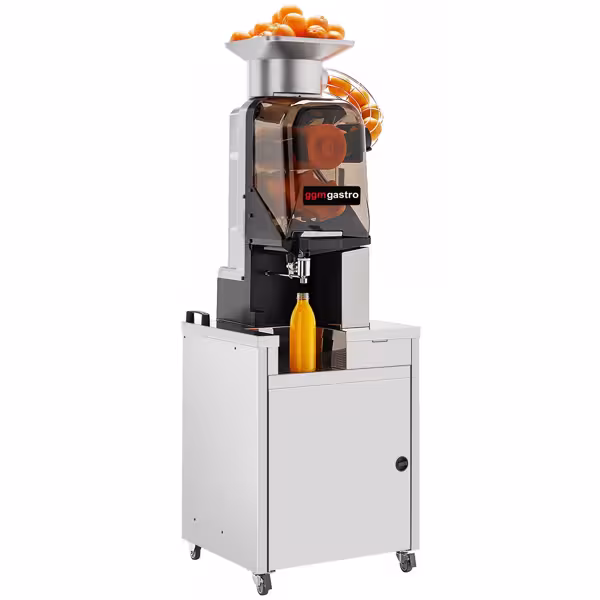 Commercial Floor‑Standing Orange Juicer – Automatic, Self‑Cleaning - Ø65–80 mm - 50 kg Bin - Silver