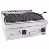 Gas lava stone grill - 14 kW - Tilting grill grid