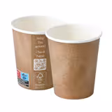 (1000 stuks) Papieren beker - 200ml - 8 oz - Ø 80mm - bruin - binnenkant wit