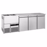 Comptoir de bar réfrigéré PREMIUM - 2500x700mm - 3 portes  