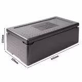 (3 Stück) THERMO FUTURE BOX | Thermobox MENU 3 PLUS - 23 Liter - Schwarz