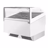 Vitrina pentru inghetata - 1,2 x 1,1 m - alb - cu LED