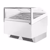 Vitrine à glace ADAM – 1200 mm – refroidissement ventilé – pour 12 bacs à glace de 5 litres ou 8 bacs de 7 litres – Blanc