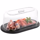 (6 pcs) Tray - SLATE - Melamine - 280x155mm - Height: 10mm - Black