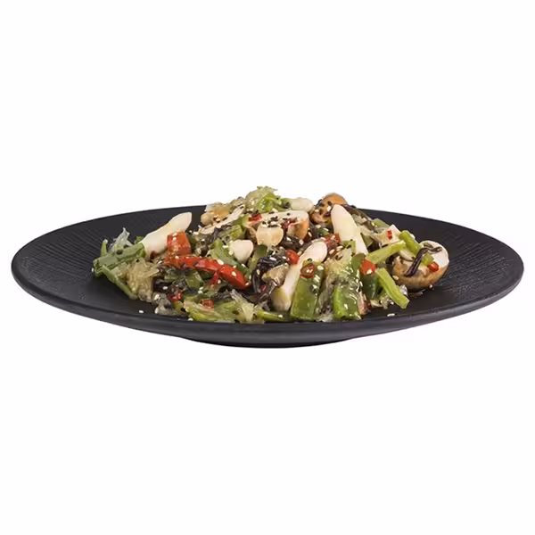 (6 pcs) NERO | Plate - Melamine - Ø260mm - Black
