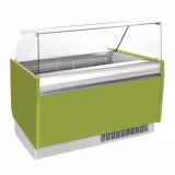 Ice Cream Serve Over Counter | LIAM - 1560mm - Static cooling - with LED lighting - for 13+13 x 5 litres Napoli pans - Light Green
