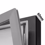 Upright Freezer Stainless steel PREMIUM - GN 2/1 - 700L - with 1 glass door - Anthracite