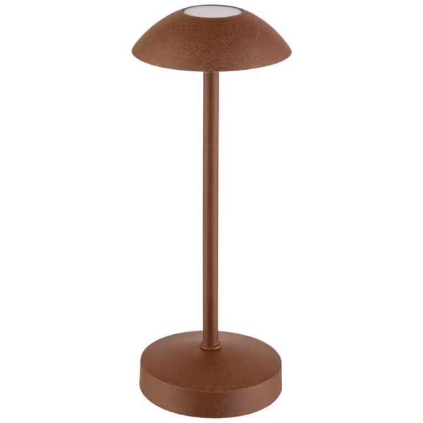Tafellamp ALVA Micro - LED - oplaadbaar - draadloos - IP54 - dimbaar in 3 standen - Ø80mm - Roest