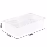(6 pièces) Bac en Polypropylène - GN 1/1 - Translucide - 25,5 L - Hauteur : 200 mm