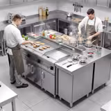 Elektrický gril - hladký (3,6 kW) - vč. spodního dílu s 1 dveřmi