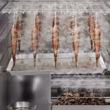 Rookoven elektrisch - Handmatig - met 4 roosters - 410x450x985mm