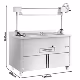 Charcoal - Faszenes grill - 1 340 mm - lifttel és 1 fiókkal - Grillrács: 1 060x530 mm