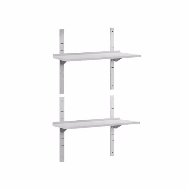 Dubbele RVS wandplank ECO - 1200x400mm