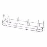 Cestello inseribile per girarrosto pollo - 600x10x10mm - acciaio inox | maniglie in plastica - compatibile con serie EM420