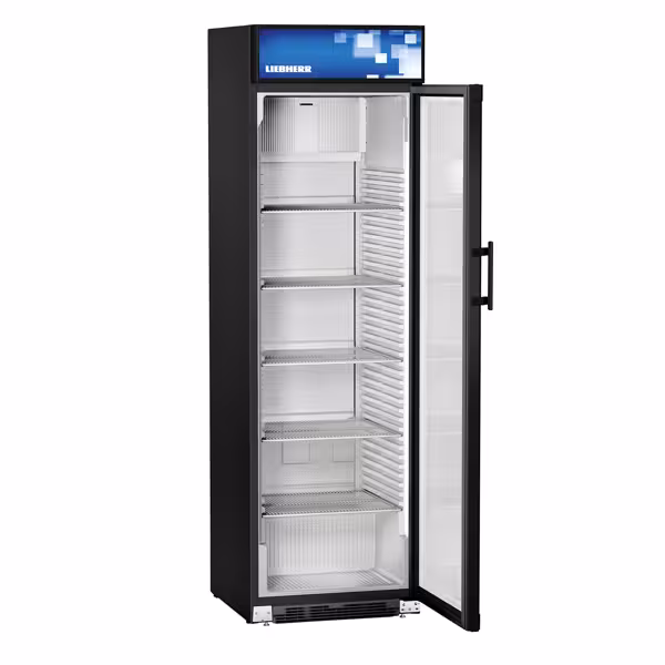 LIEBHERR | Drankenkoelkast COMFORT - 403 liter - 1 glazen deur & Reclamedisplay - Zwart