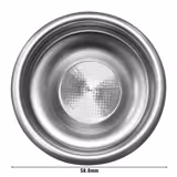 Koffiefilterdrager enkeluitloop 7g - Rvs - Ø58,8mm - Houten handvat - voor Allegro, Eminence, Grace & Suprema