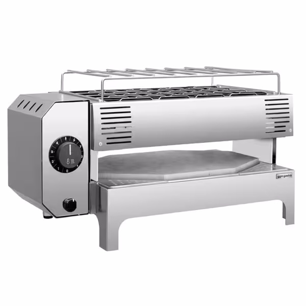 Mini pizza-oven - 498x401x278mm - 1 kamer - 1x1 pizza’s Ø28cm - tot 300°C - Handmatig - Stapelbaar - incl. pizzaschep
