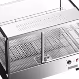 Vetrina calda da banco per rosticceria - 880mm - 1,5 kW - con 3 ripiani