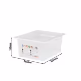 (6 pièces) CAMBRO | SafeTrak - Récipients en polypropylène GN 1/2 - laiteux - Hauteur : 150mm