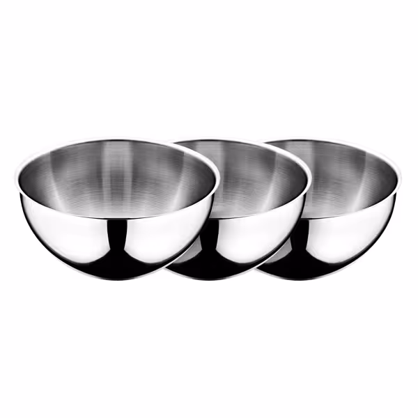 (3 uds) Bol - Acero inoxidable - 3,5L - redondo - Ø240mm