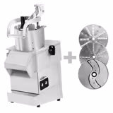 Groentesnijder - 800W - instelbare snijdikte: 1,5-8mm - incl. 3 snij-/raspschijven