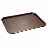 (6 kom) Poslužavnik - FAST FOOD - Polypropylen - 410x305 mm - Visina: 25 mm - Smeđi - složivi; perivo u perilici posuđa; bruchsicher; s teksturiranom površinom