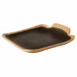 (6 pcs) CROCKER | Canapé Plate - Melamine - 140x130mm - Terracotta/Black