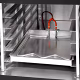 Bäckerei Etagenofen mit Dampffunktion - Touch - 2 Backkammern - inkl. Haube & Gärschrank 8x EN 600x400 - Schwarz