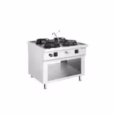 Gas Wok-Herd Insel - 60 kW - 4 Brenner - inkl. 2 Wasserhähnen