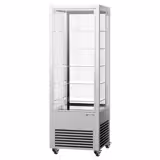 4-Sided Glass Display Fridge - 440L - Double glazing - with 5 glass shelves - 1 rear glass door
