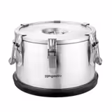 Stainless Steel Thermos Container - 10L - Height 220mm - with Non-Slip Rubber Base
