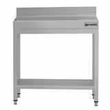 Edelstahl Arbeitstisch ECO - 600x600mm - mit Grundboden & Aufkantung