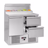 Saladette Mini ECO - 900x700mm - 1 deur + 2 lades - voor 5x GN 1/6