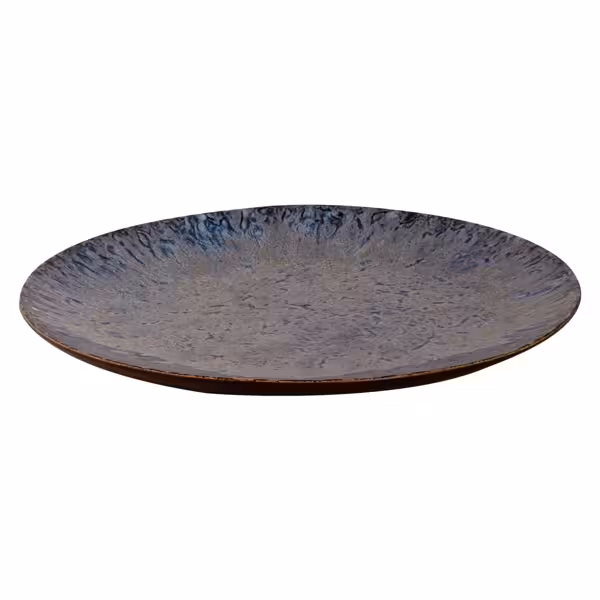 (4 pcs) LESTER | Plate - flat - Stoneware - Ø270mm - Blue