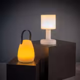 (4 unid) Candeeiro de mesa LED - NIELS MINI - recarregável sem fios - regulável em 3 níveis - Ø120mm - Branco - IP54